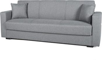 Arredo Stock Divano letto moderno Afrodite (Grigio, 3 posti) 212x80x87 cm