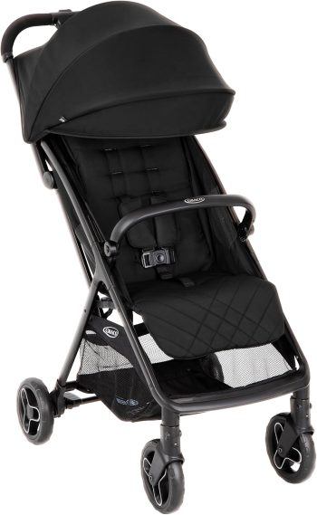 GRACO - Myavo Passeggino leggero con chiusura veloce e parapioggia - 0-22 kg, dalla nascita fino a circa 4 anni, Midnight