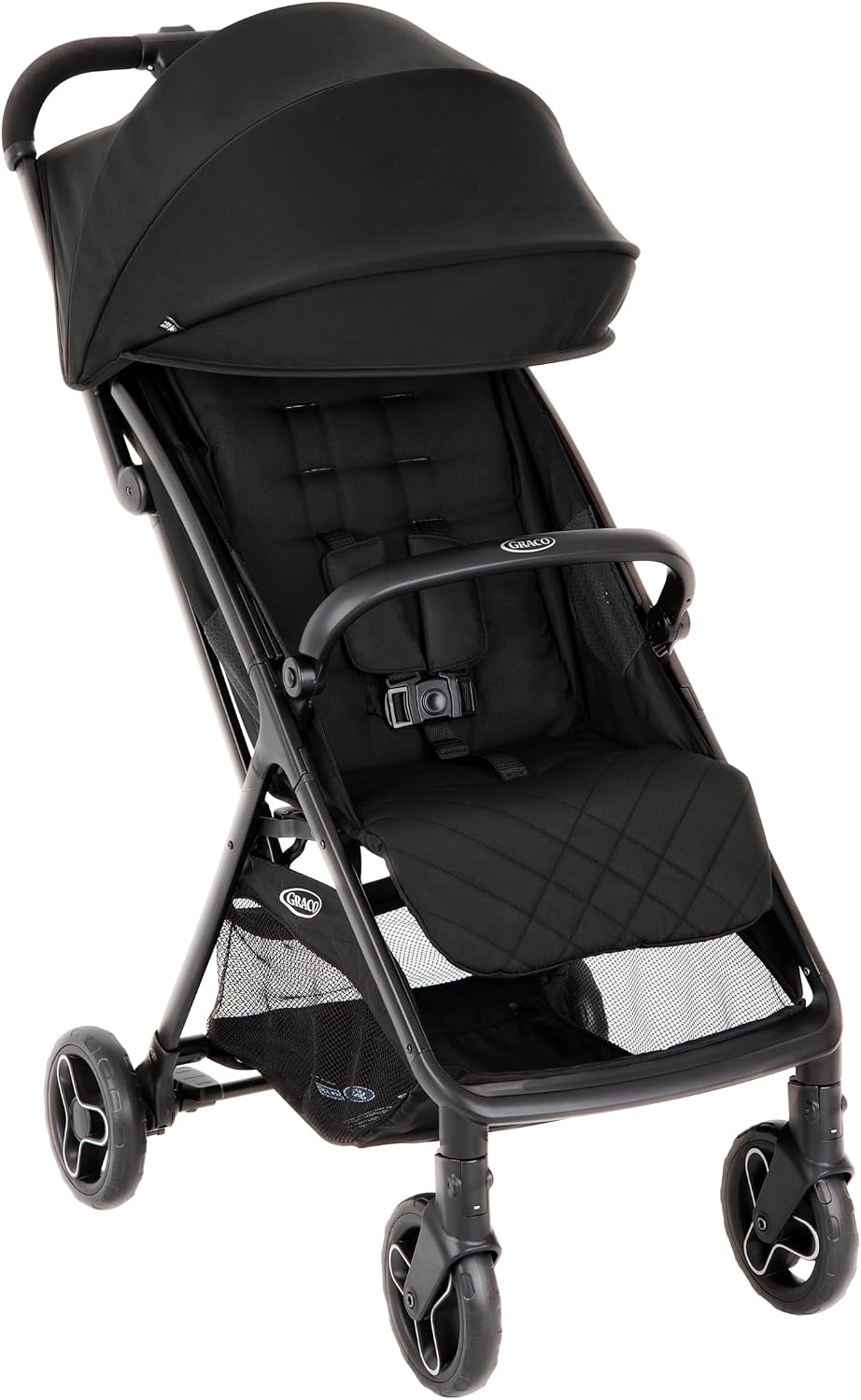 GRACO - Myavo Passeggino leggero con chiusura veloce e parapioggia - 0-22 kg, dalla nascita fino a circa 4 anni, Midnight
