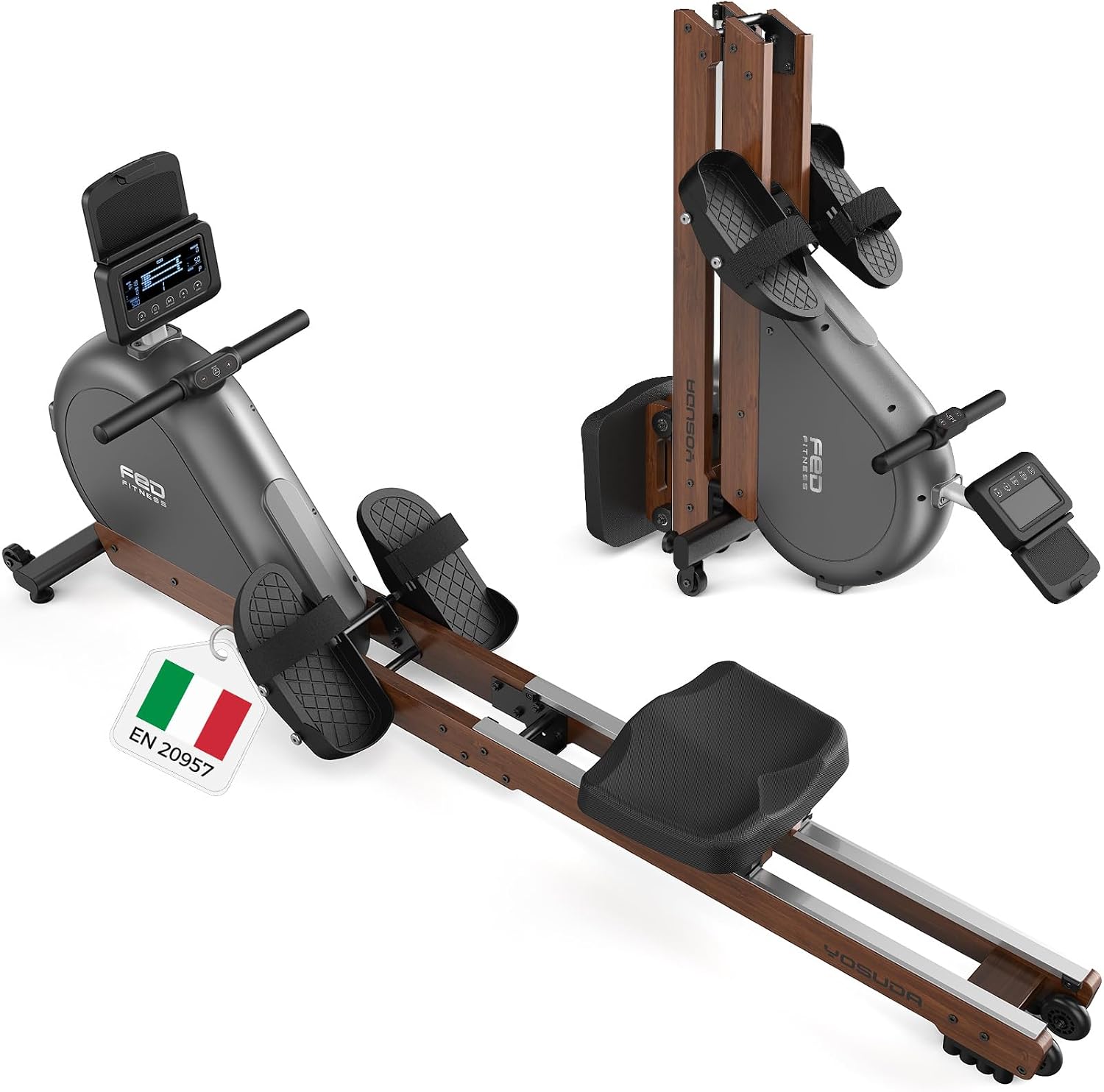 YOSUDA 2026 Vogatore pieghevole per casa, 60kg Resistenza Magnetica, 180kg