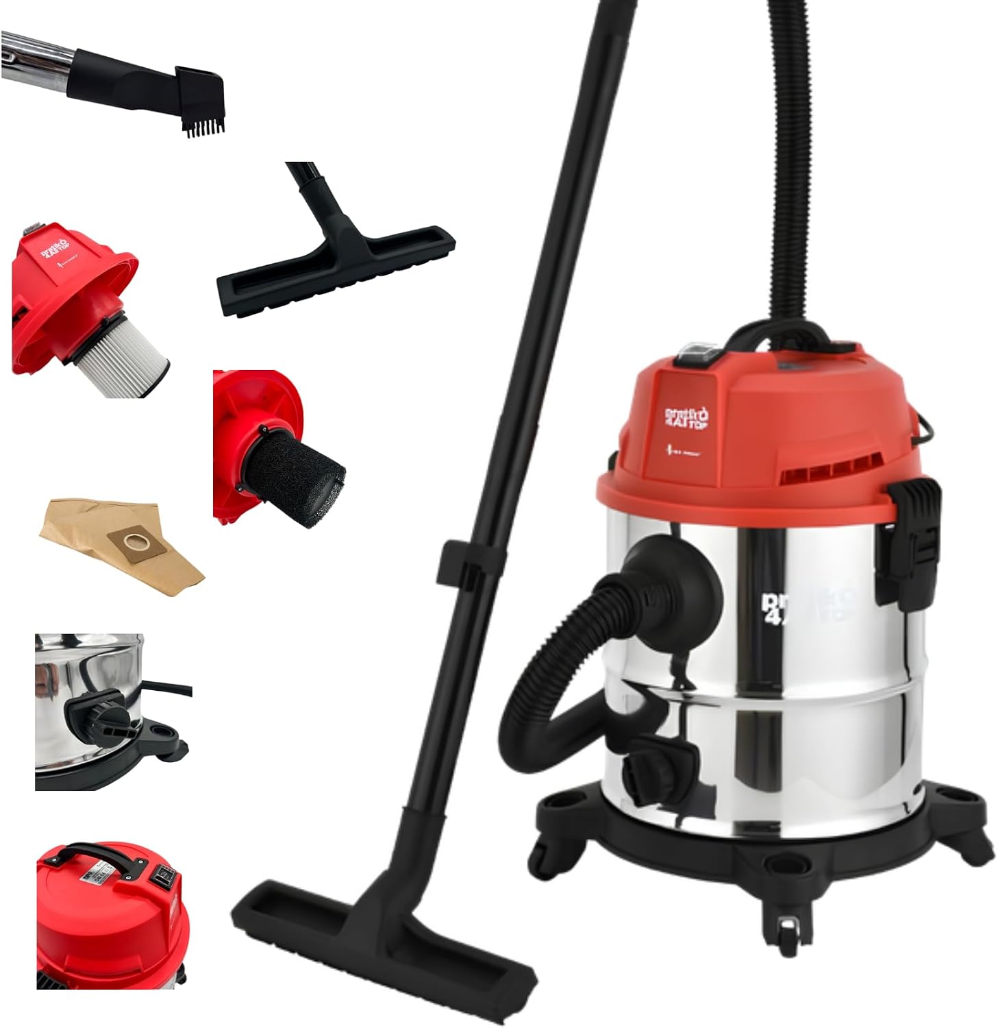 San Marco bidone aspiratutto, aspiratore per solidi e liquidi (1400 watt)