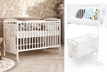 Generico Lettino Ted 60x120cm con Materasso 120x60x6 cm