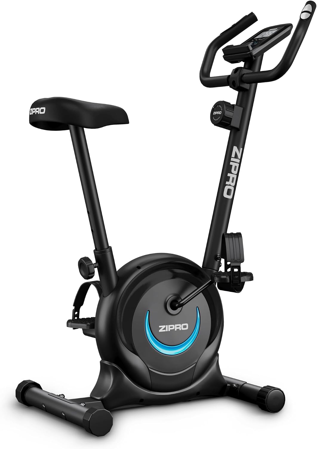 ZIPRO Cyclette da Casa con 8 Livelli di Resistenza Magnetica, Supporto per Smartphone, Schermo LCD, Sella Regolabile, Cyclette per Casa per Più Esercizi, Ciclette Professionale da Camera (One S)