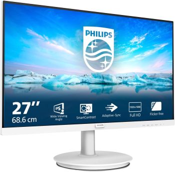 PHILIPS Monitor 271V8AW 27 pollici 1920x1080, FHD, 100Hz, IPS Panel, 4ms GtG, Speakers, (HDMI1x 1.4) Bianco