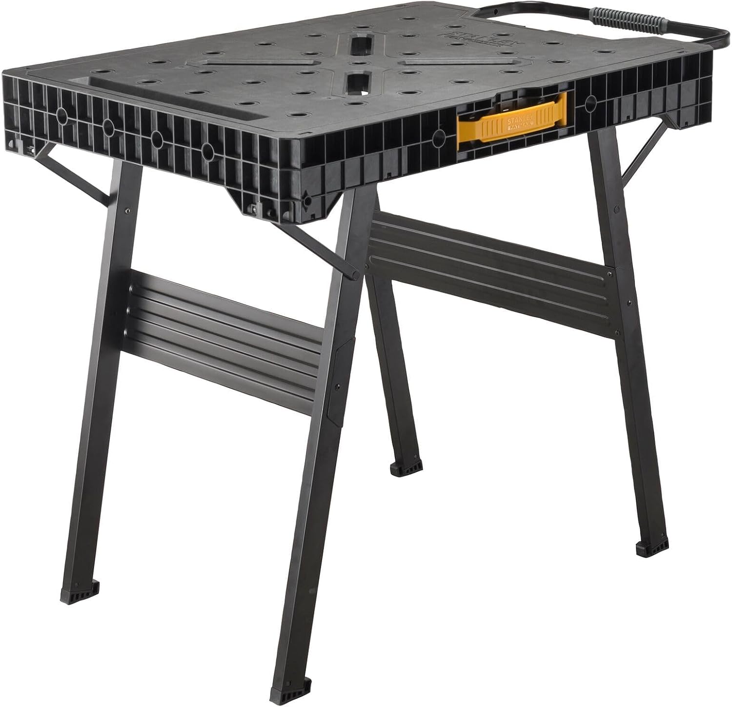 STANLEY FATMAX Express Banco da lavoro pieghevole - Piano di lavoro portatile con capacità di carico di 450 kg, compatibile con morsetti, peso di 10 kg, FMST1-75672