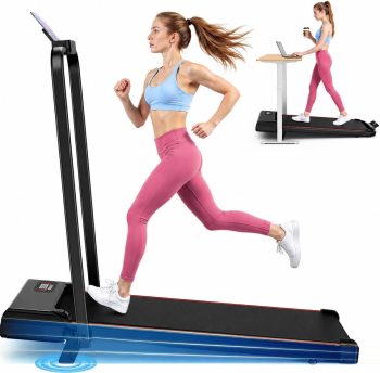 Tapis Roulant Elettrico Salvaspazio 8%, 3 IN 1 Walking Pad Pieghevole, 2.5CV Tapis Roulant Con Inclinazione, Display LED, Carico massimo di 130 kg