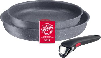 Lagostina Ingenio Mineralis, Set Pentole e Padelle Antiaderenti, 3 Pezzi