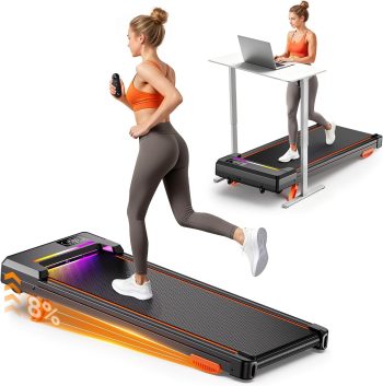 GIDGIMO Tapis Roulant Elettrico con Inclinazione, Walking Pad Pieghevole per Casa e Ufficio, Motore Silenzioso, Display LED, Telecomando