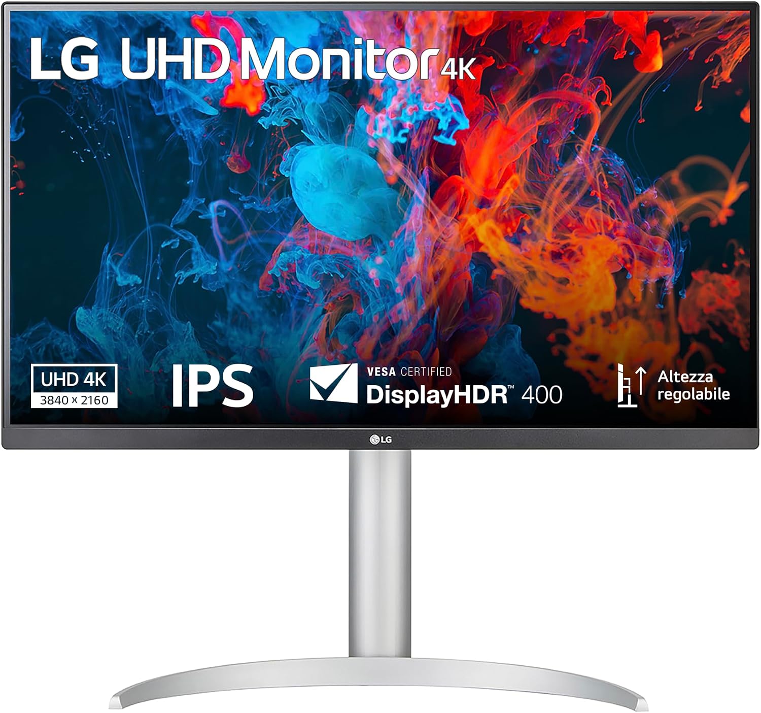 LG Monitor 27UP650K, 27" Ultra HD 4K, IPS, HDR 400 per lavoro e creatività