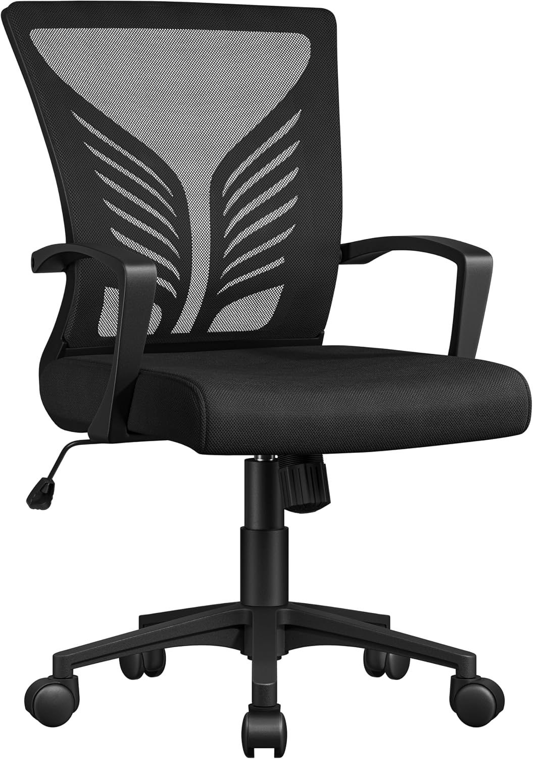 Yaheetech Sedia da Scrivania Ufficio Ergonomica Portata 136kg Nera