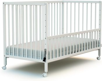 Webaby - Lettino neonato Cosleeping 60x120 cm LIO | Bianco | Legno massiccio | Dalla nascita | Regolabile in altezza | Letto a doghe o letto Cododo | Rete a doghe