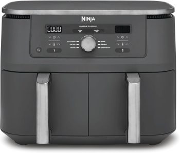 Ninja MAX Doppia Zona, Friggitrice ad Aria Digitale, Grigio/Piombo