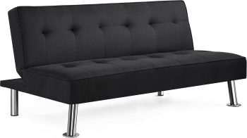 Divano Letto Imbottito a 2 Posti Convertibile in Letto 105°-180°