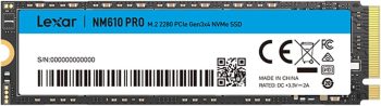 Lexar NM610PRO SSD 1TB, M.2 2280 PCIe Gen3x4 NVMe 1.4 SSD Interno, Fino a 3300MB/s in Lettura, 3D NAND Flash Unità a Stato Solido Interna per Laptop, Computer Desktop, PC