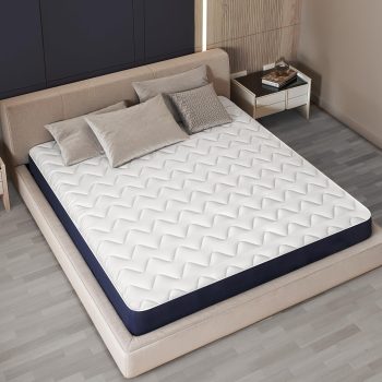 Materasso Una Piazza e Mezza 120 x 190 in Waterfoam Ipoallergenico | Altezza 10 cm | Imbottitura in Ovatta e Rivestimento in Tessuto 3D Traspirante, Antiacaro e Antifungino | Realizzato in Italia