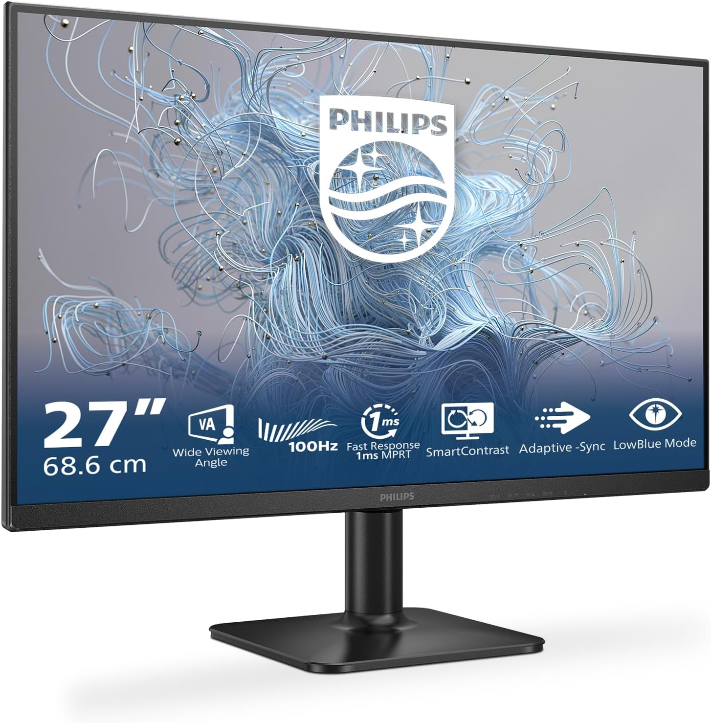 PHILIPS Monitor per PC 27E2N1100L - 27 FHD - VA - 1 ms - 100 Hz - Sincronizzazione adattiva