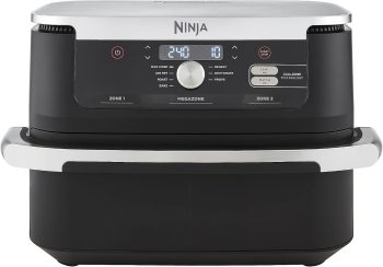Ninja Foodi FlexDrawer, Friggitrice ad Aria Ampia, Doppia Zona, 10,4L, Nero