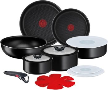 Lagostina Ingenio Essential Plus, Set Pentole, Alluminio, 17 Pezzi
