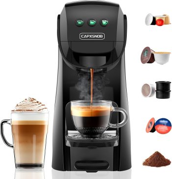 Warriors1 Macchina da Caffè 5 in 1 per Nespresso OL, Dolce Gusto, Lavazza