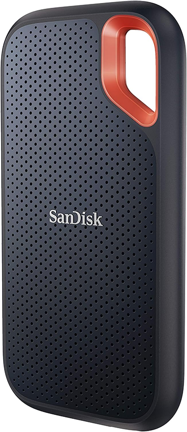 SanDisk 1TB Extreme SSD portatile, Unità a stato solido NVMe esterna, fino a 1050 MB/s, USB-C, USB 3.2 Gen 2x2, Indice di protezione IP65 per la resistenza ad acqua e polvere, Nero