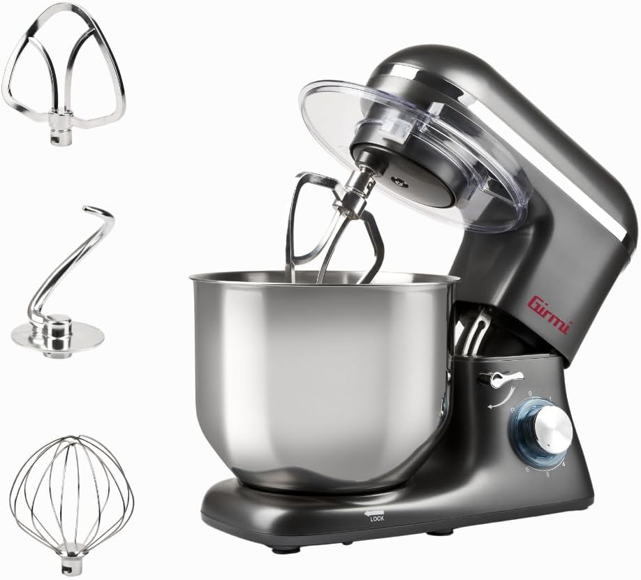 Girmi IM46 Impastatrice Planetaria 8 Litri, 1800 W Max, Grigio Antracite