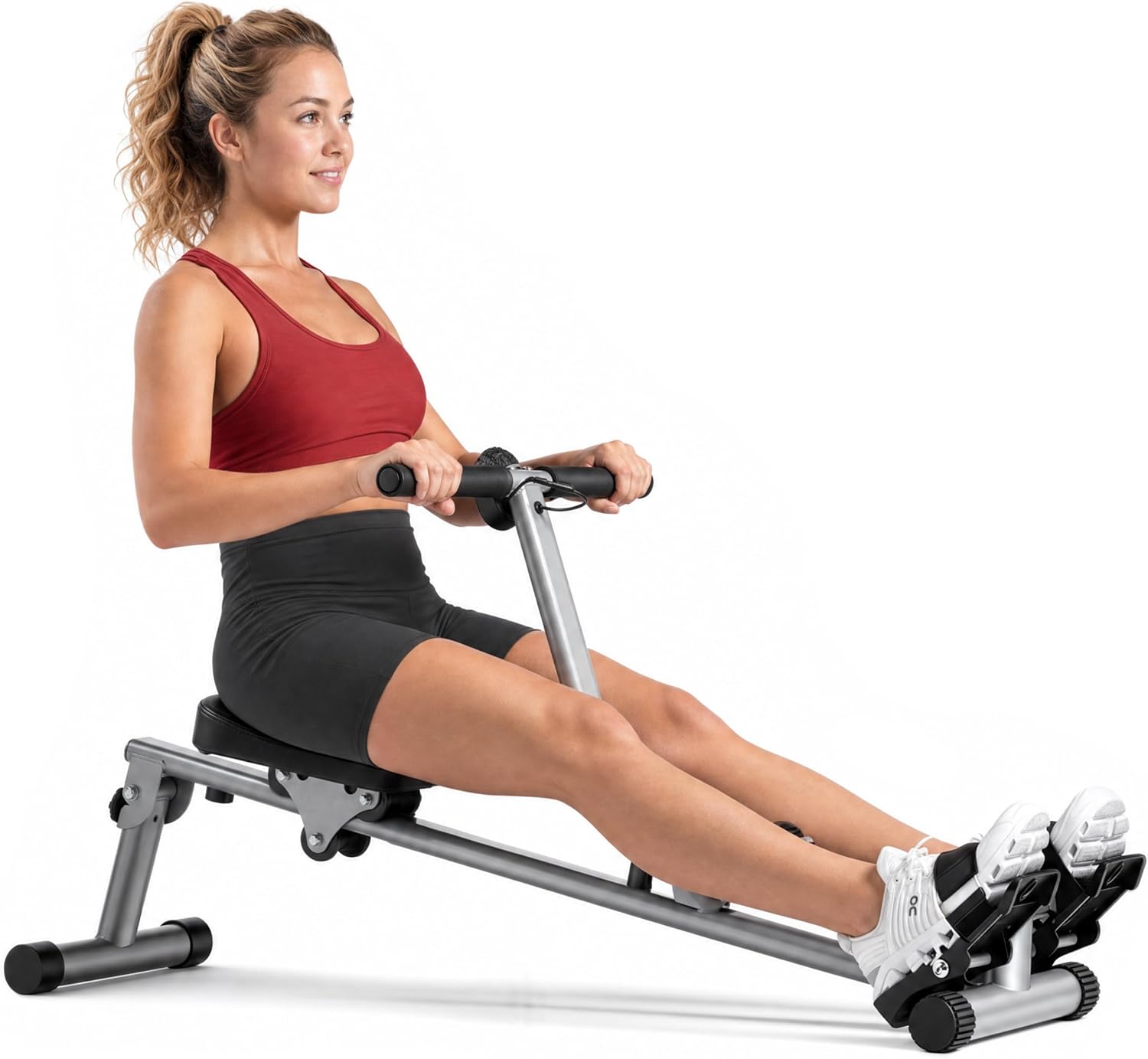 Sunny Health & Fitness Vogatore Idraulico Compatto, 12 Resistenze