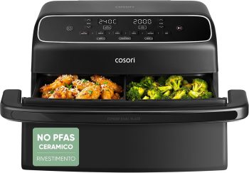 Cosori Twinfry Compact Friggitrice ad Aria 8,6 Litri, Air Fryer Ceramico