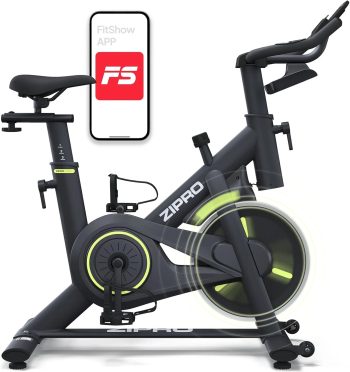 ZIPRO Cyclette da Casa con APP per 145–195cm, Sensore di Frequenza Cardiaca