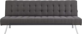 AVANTI TRENDSTORE Pedrilla - Divano elegante con funzione letto 1 piazza, in tessuto e disponibile nel colore grigio scuro, dimensioni: LAP 180x80x77 cm
