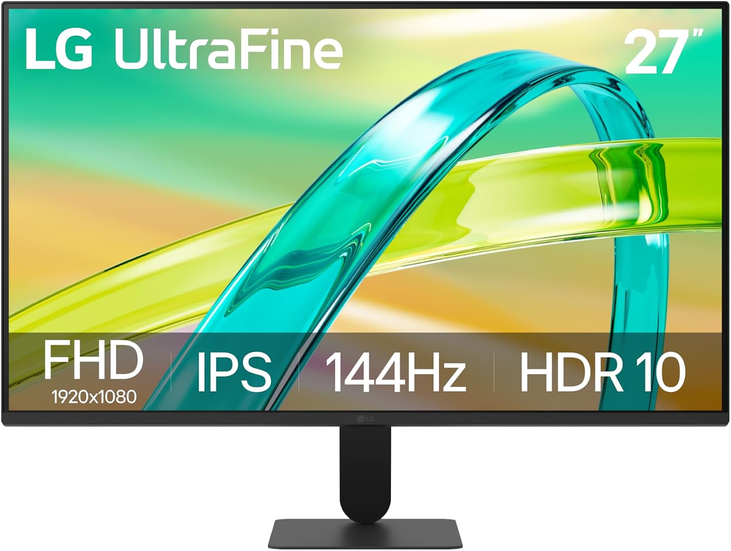 LG 27U411B Monitor 27" Full HD (1920x1080) IPS 144Hz, 1ms MBR, HDR10, FreeSync Premium, sRGB 99%, HDMI, Schermo Antiriflesso, Design Borderless, Nero