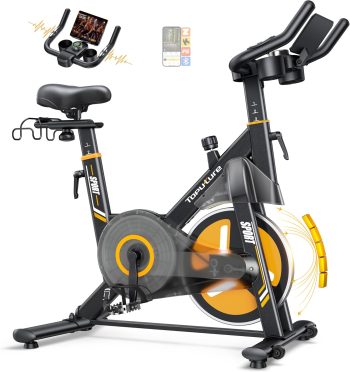 2026 Nuova Toputure Cyclette da Casa con Resistenza Elettromagnetica, Cyclette per Casa con Controllo App, Display Touchscreen, Cardiofrequenzimetro, Ultra Silenziosa, Supporta fino a 150 kg
