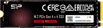 Silicon Power 1TB UD90 NVMe 4.0 Gen4 PCIe M.2 SSD R/W fino a 5.000/4.800 MB/s (SP01KGBP44UD9005), Unità a stato solido