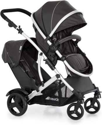 hauck Passeggino Fratellare per Neonato e Bambino, Duett 2 Black Forest