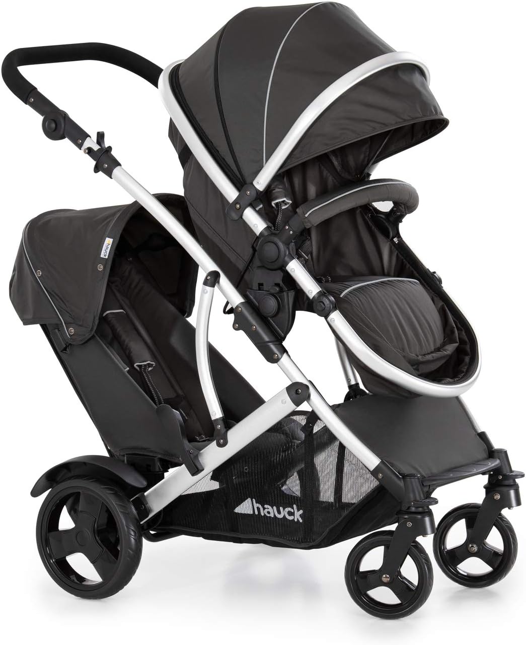 hauck Passeggino Fratellare per Neonato e Bambino, Duett 2 Black Forest