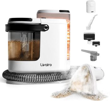 Livatro Lavatappeti e Pulitore a Vapore 1700 W per Divani, Sofà e Auto
