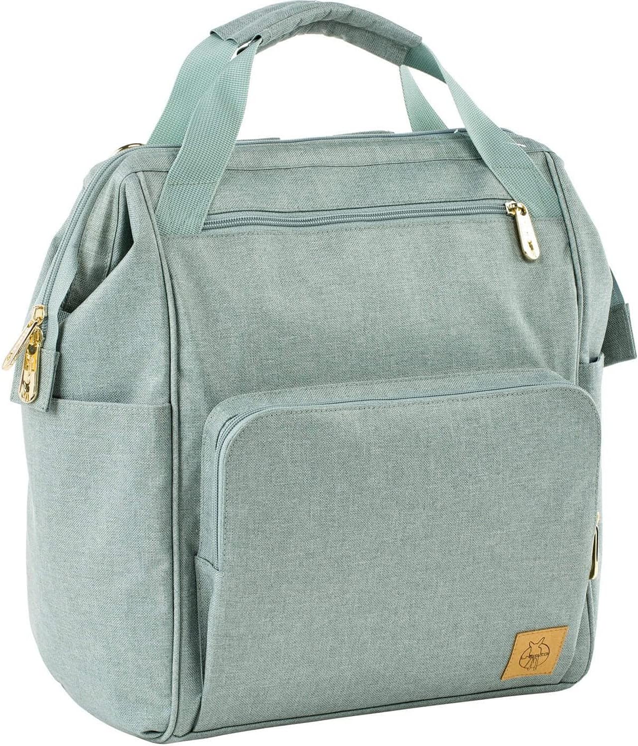 LÄSSIG Zaino per pannolini con accessori Borsa per pannolini Borsa Fasciatoio/Goldie Backpack, menta