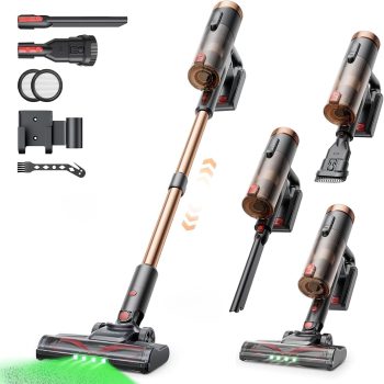 Proscenic P11 Ultra Aspirapolvere senza fili 500W/50Min/50KPA, Scopa Elettrica senza Fili Potente con Spazzola Anti-Groviglio, Display LED, Batteria Rimovibile, per Pavimenti/Tappeti/Peli