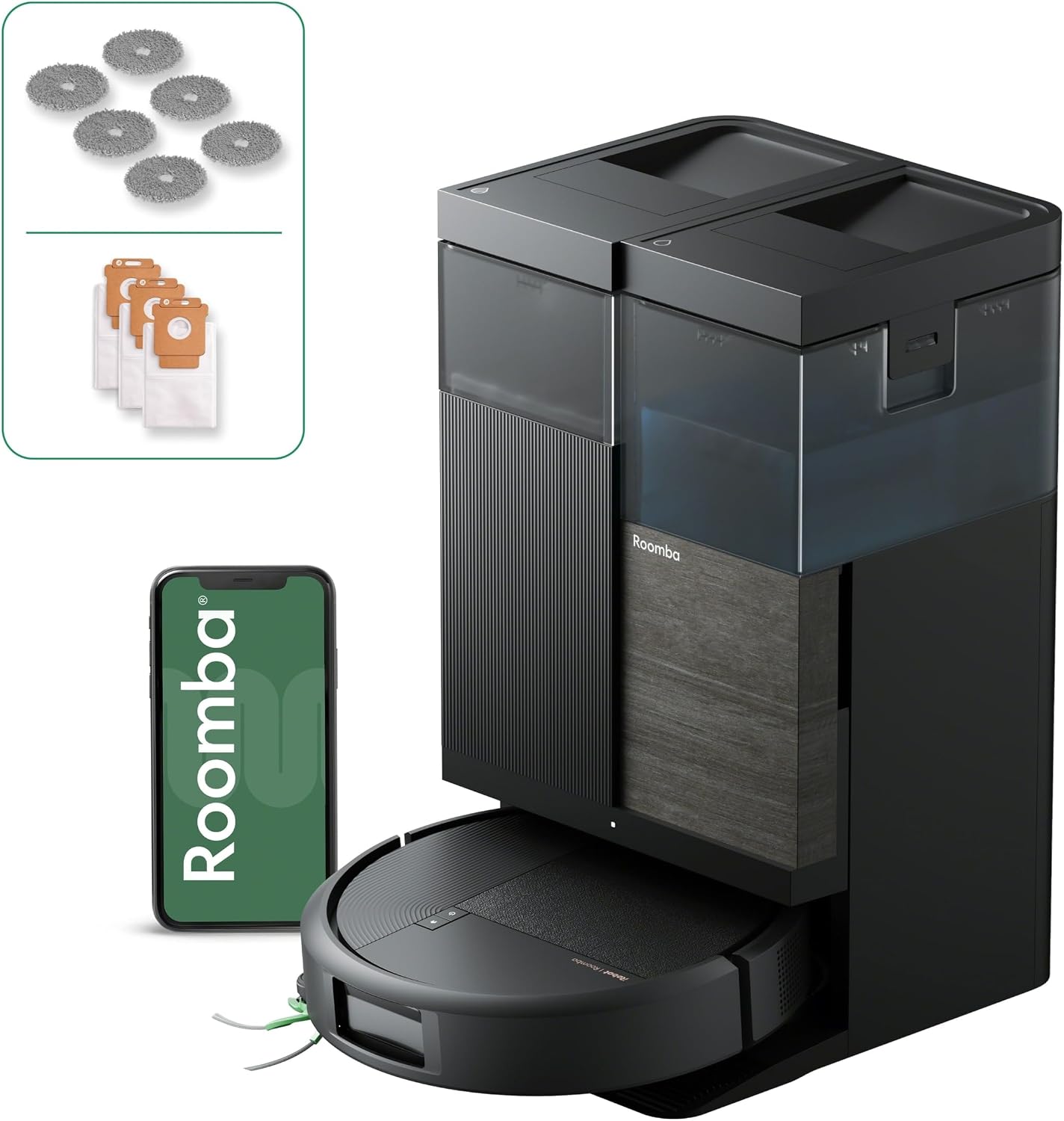 iRobot Roomba® Plus 576 Combo robot aspirapolvere lavapavimenti, 25.000 Pa