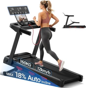CURSOR Tapis Roulant con Inclinazione Automatica, 12KM/H, Max 160KG