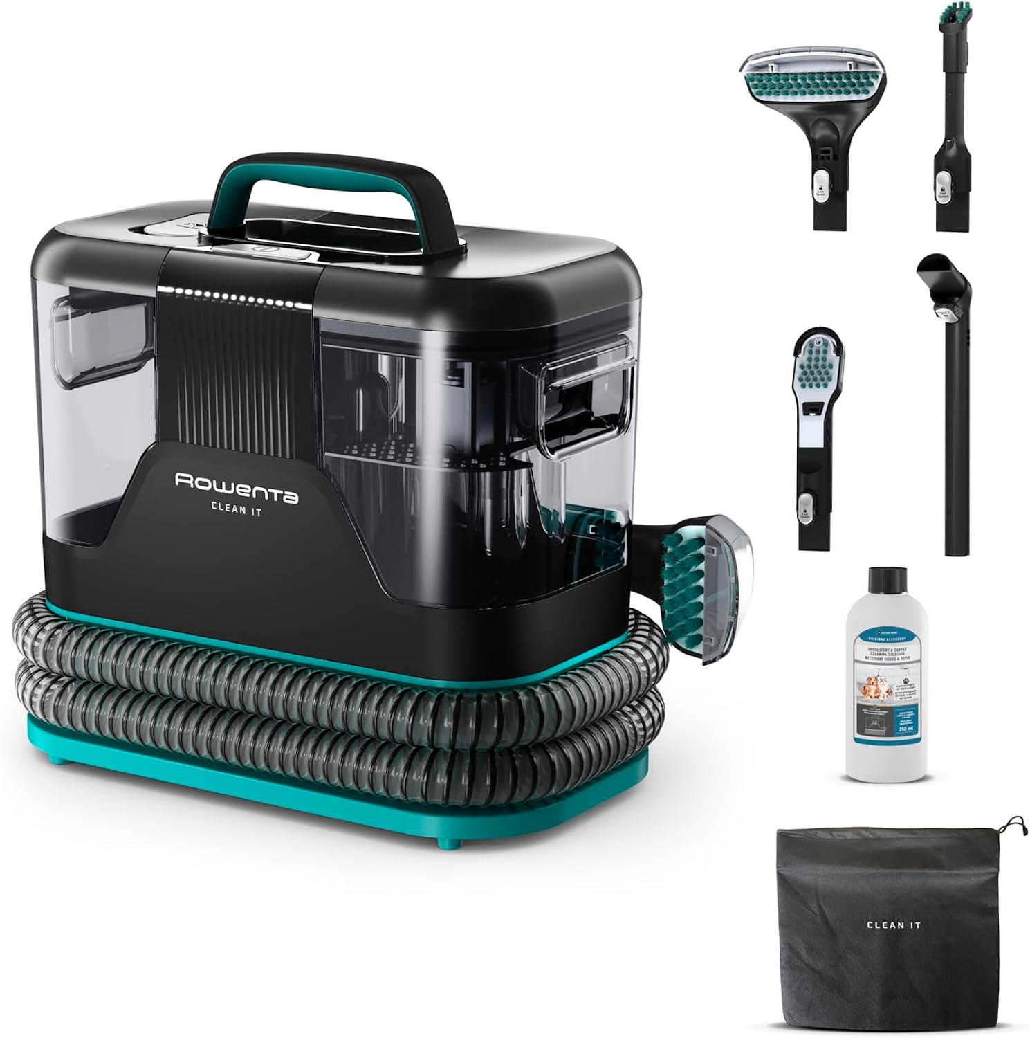 Rowenta Clean It, Lavatappeti Portatile, Blu, IN5020