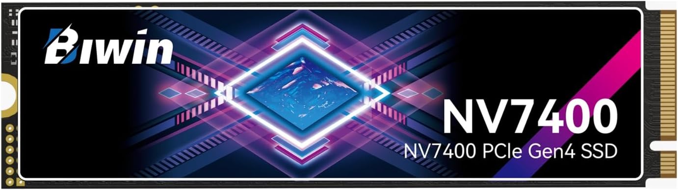 BIWIN Black Opal NV7400 NVMe SSD 1TB M.2 2280 PCIe Gen4 Gaming SSD