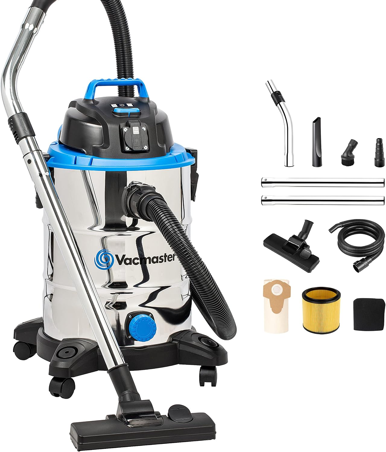 Vacmaster Aspiratori Solidi e Liquidi Inossidabile Funzione Soffiante 1500W
