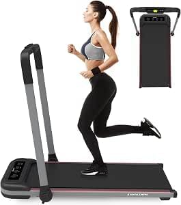 Tapis roulant 2 in 1 per scrivania (casa e ufficio) – Superficie ultrapiatta per camminare e correre con telecomando – Walden F2600