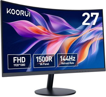 KOORUI Monitor 27 Pollici Curvo 144 Hz Full HD VA 3000:1 27N5CA